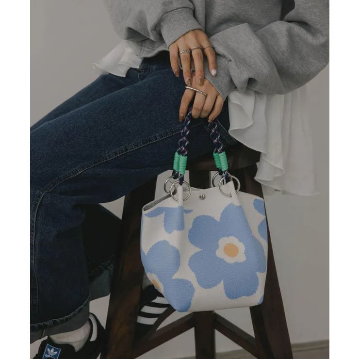 【新色レオパードシリーズを追加！】コードストラップ 柄 ニット ハンドバッグ | 210nouve | 詳細画像27 