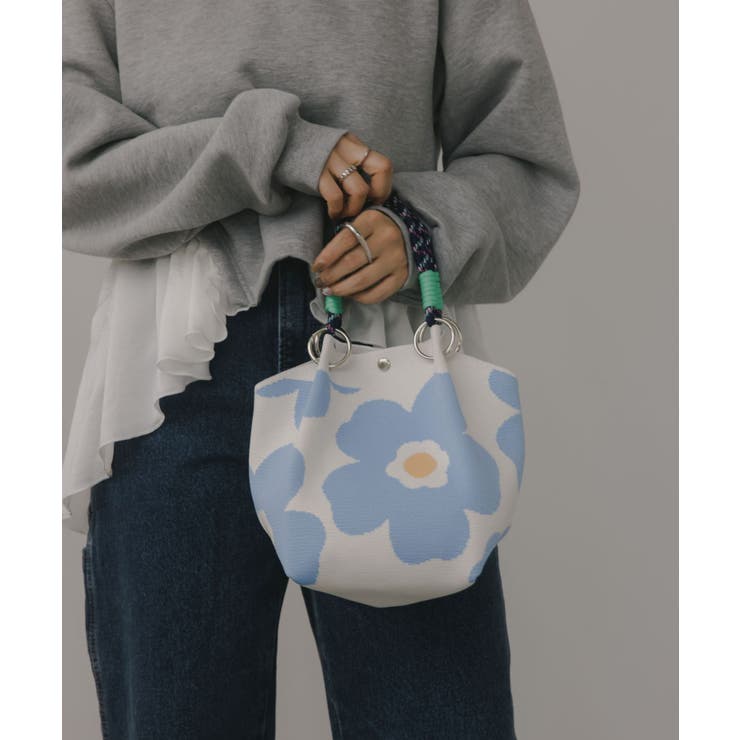 【新色レオパードシリーズを追加！】コードストラップ 柄 ニット ハンドバッグ | 210nouve | 詳細画像46 