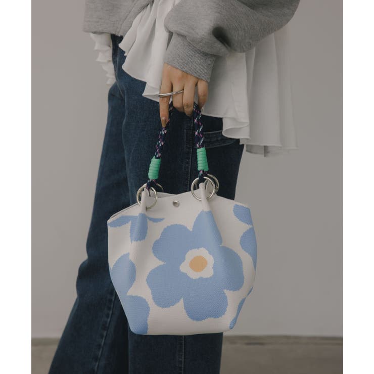 【新色レオパードシリーズを追加！】コードストラップ 柄 ニット ハンドバッグ | 210nouve | 詳細画像47 