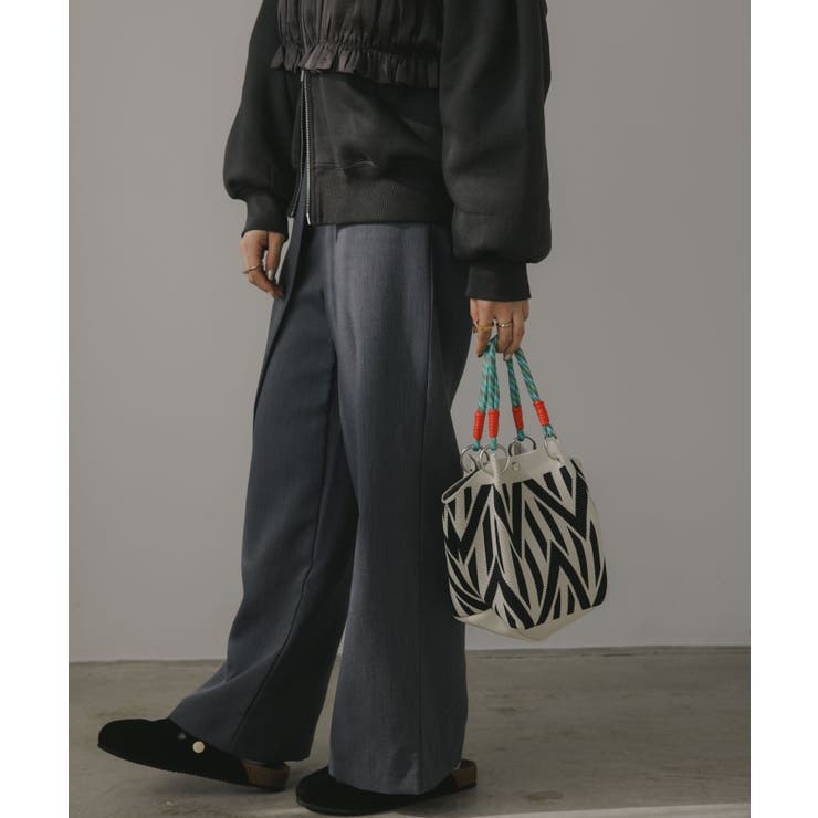 【新色レオパードシリーズを追加！】コードストラップ 柄 ニット ハンドバッグ | 210nouve | 詳細画像53 