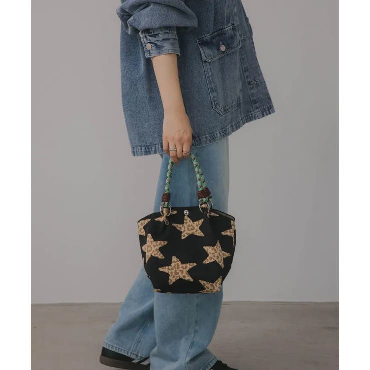 【新色レオパードシリーズを追加！】コードストラップ 柄 ニット ハンドバッグ | 210nouve | 詳細画像8 