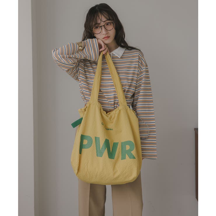 イエロー | 【PWR】ビッグロゴナイロントートバッグ | 210nouve