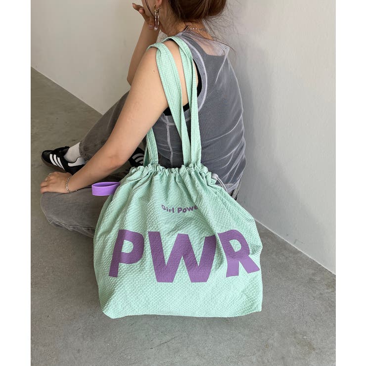 ミント | 【PWR】ビッグロゴナイロントートバッグ | 210nouve