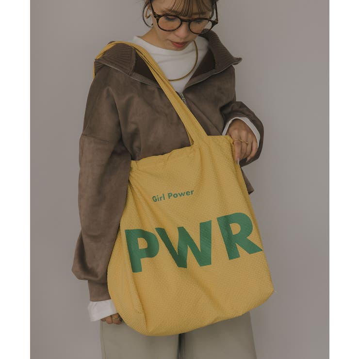 イエロー | 【PWR】ビッグロゴナイロントートバッグ | 210nouve