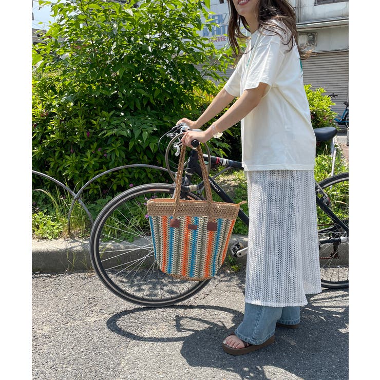 マルチカラーペーパー編みショルダーバッグ | 210nouve | 詳細画像4 