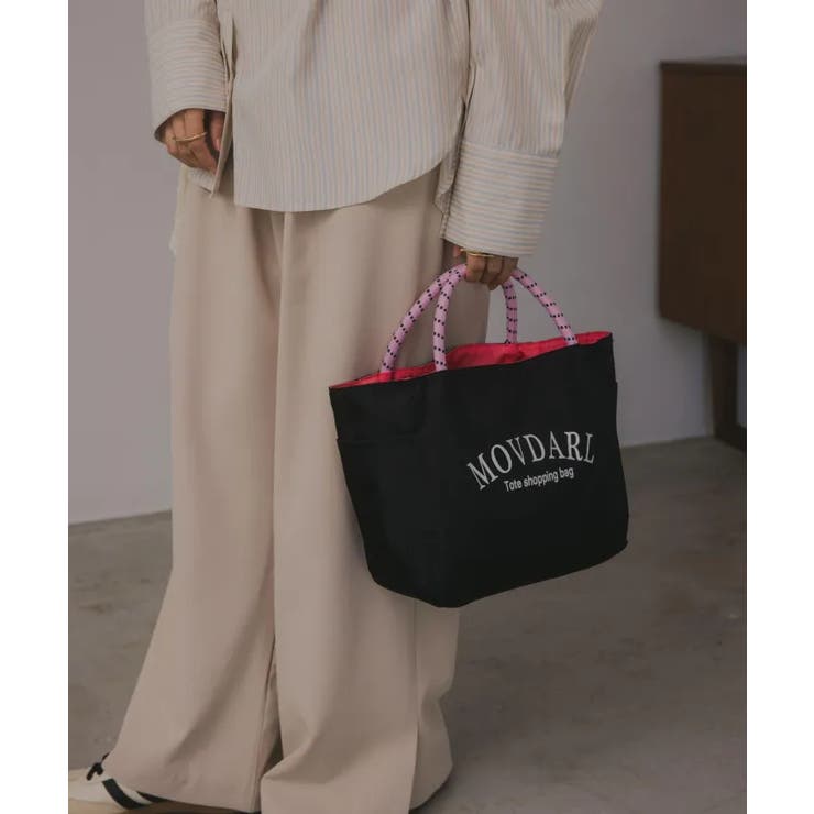 ブラック | 【リバーシブル】ビッグロゴミニトートバッグ | 210nouve