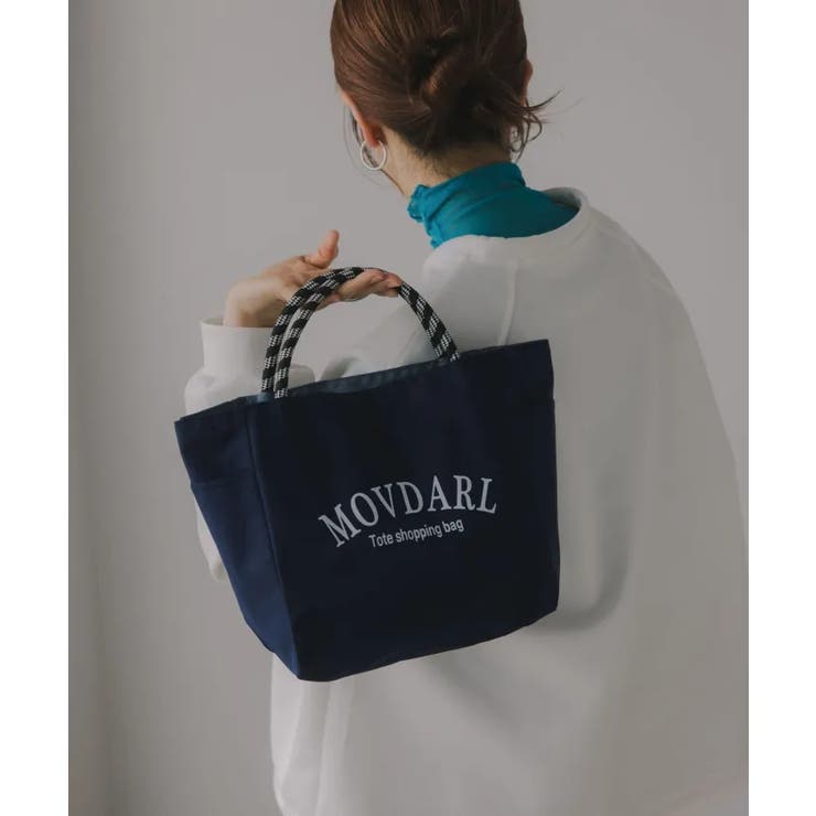 ネイビー | 【リバーシブル】ビッグロゴミニトートバッグ | 210nouve