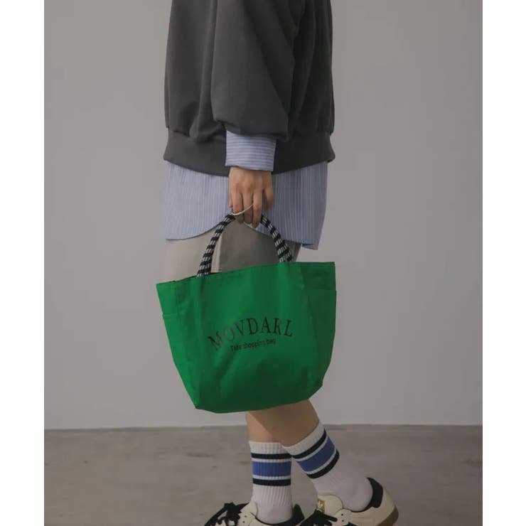 グリーン | 【リバーシブル】ビッグロゴミニトートバッグ | 210nouve