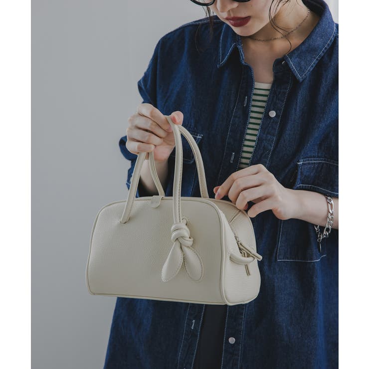 アイボリー | ラウンドミニボストンバッグ | 210nouve