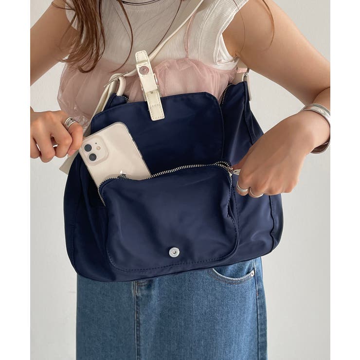 アウトポケットナイロンショルダーバッグ | 210nouve | 詳細画像11 