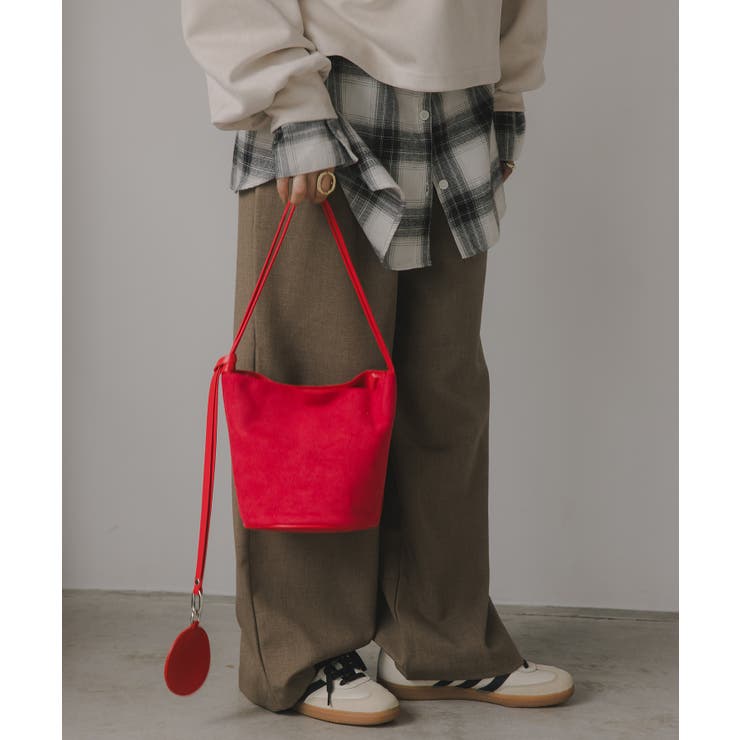 【チャーム付】フェイク スエード バケツ ショルダーバッグ | 210nouve | 詳細画像12 