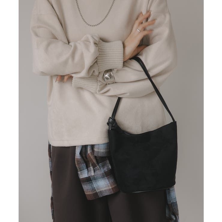 【チャーム付】フェイク スエード バケツ ショルダーバッグ | 210nouve | 詳細画像4 