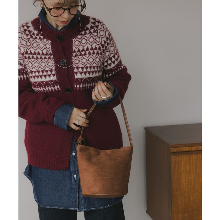 【チャーム付】フェイク スエード バケツ ショルダーバッグ | 210nouve | 詳細画像9 