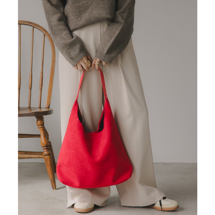レッド | 【ポーチ付】フェイクスエード ワンショルダーバッグ | 210nouve