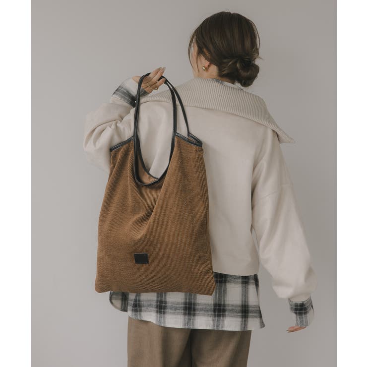ブラウン | コーデュロイ パイピング ショルダーバッグ | 210nouve
