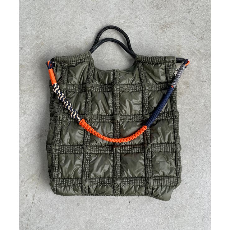 ナイロン チェック柄 コードストラップ バッグ | 210nouve | 詳細画像12 