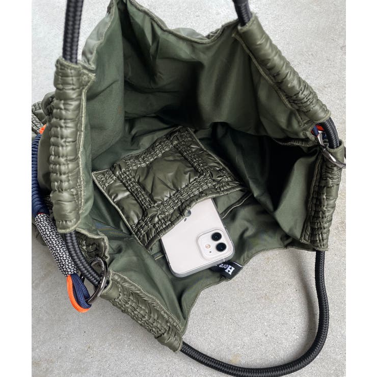 ナイロン チェック柄 コードストラップ バッグ | 210nouve | 詳細画像15 