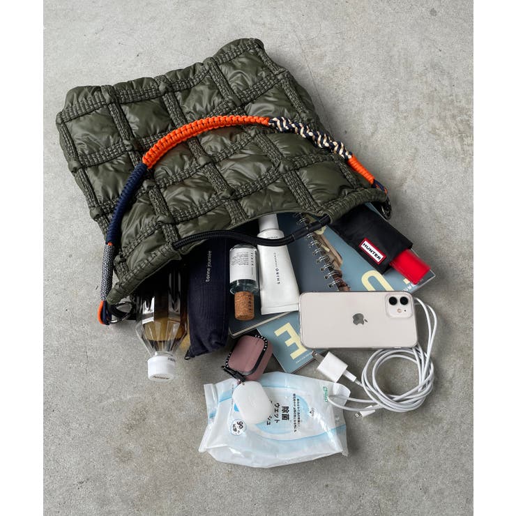 ナイロン チェック柄 コードストラップ バッグ | 210nouve | 詳細画像17 