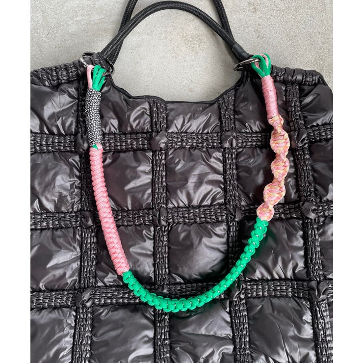 ナイロン チェック柄 コードストラップ バッグ | 210nouve | 詳細画像7 