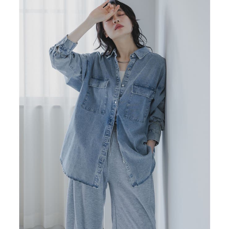 デニムビッグシャツジャケット | 210nouve | 詳細画像10 