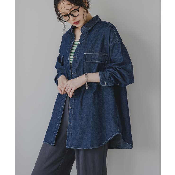 デニムビッグシャツジャケット | 210nouve | 詳細画像17 