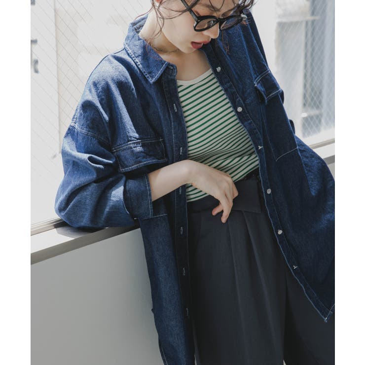 デニムビッグシャツジャケット | 210nouve | 詳細画像18 