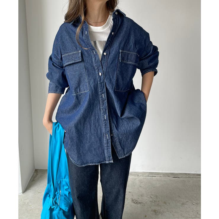 デニムビッグシャツジャケット | 210nouve | 詳細画像23 