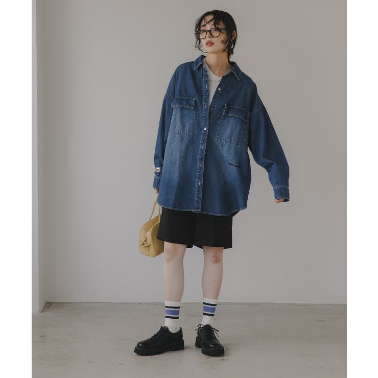 デニムビッグシャツジャケット | 210nouve | 詳細画像36 