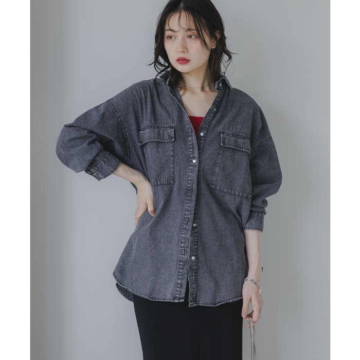 デニムビッグシャツジャケット | 210nouve | 詳細画像4 