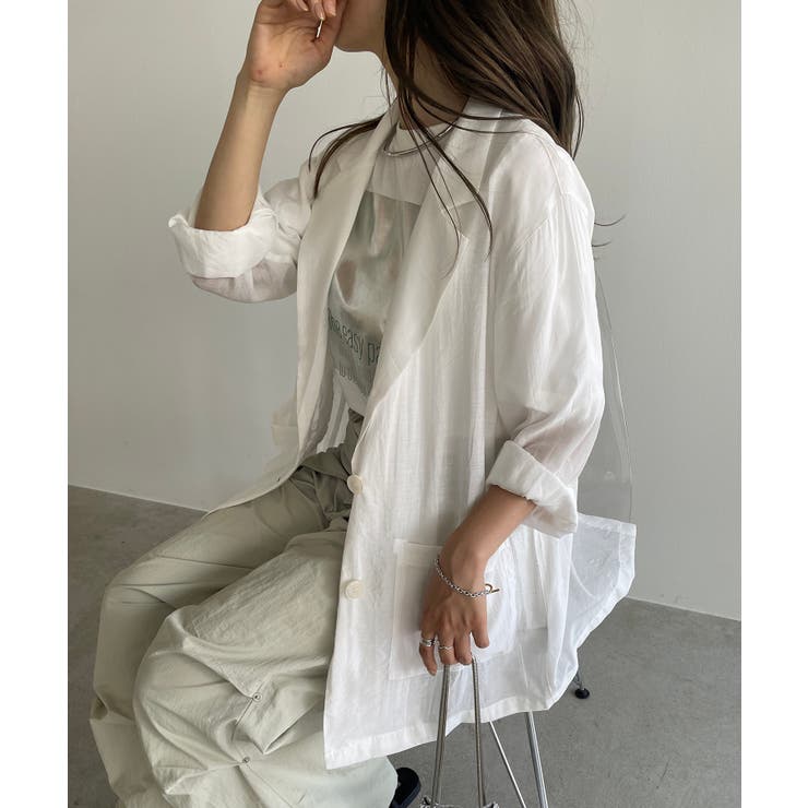 シアーテーラードジャケット | 210nouve | 詳細画像3 