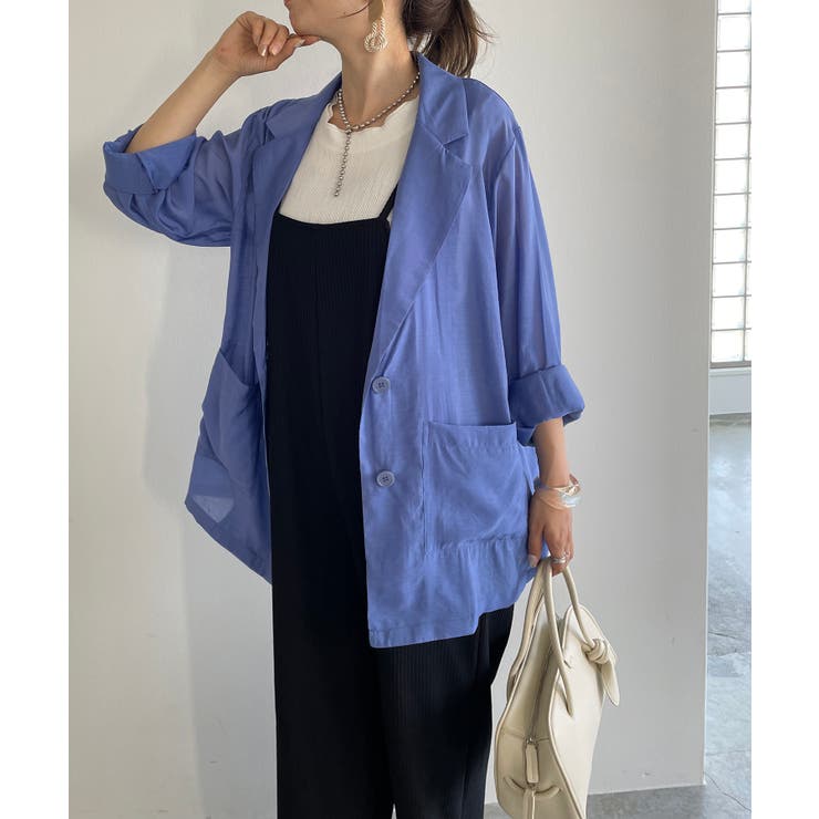 ブルー | シアーテーラードジャケット | 210nouve