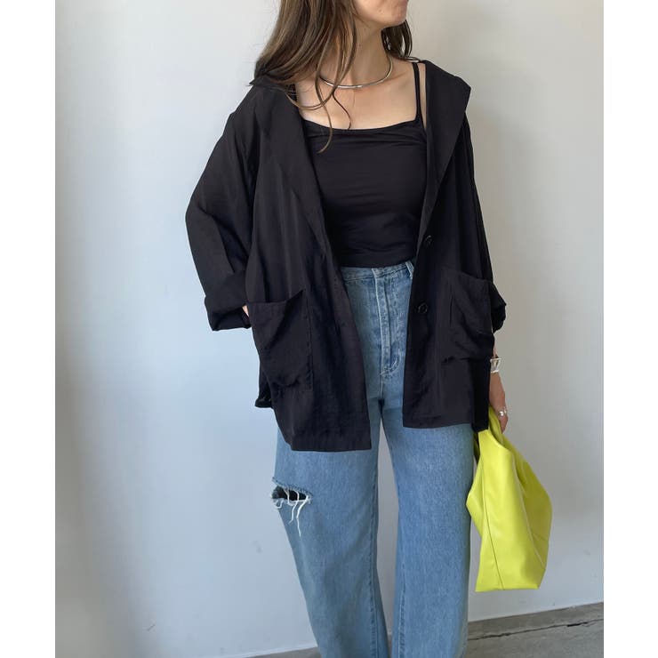 ブラック | シアーテーラードジャケット | 210nouve