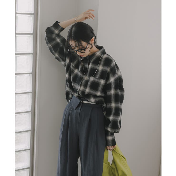 オンブレチェック オーバーサイズ シャツ ジャケット | 210nouve | 詳細画像10