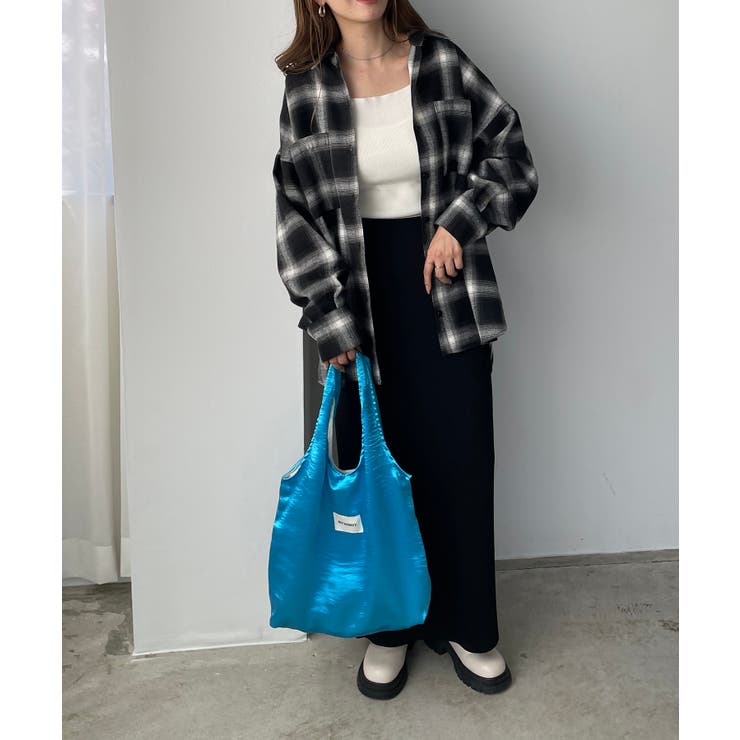 オンブレチェック オーバーサイズ シャツ ジャケット | 210nouve | 詳細画像15