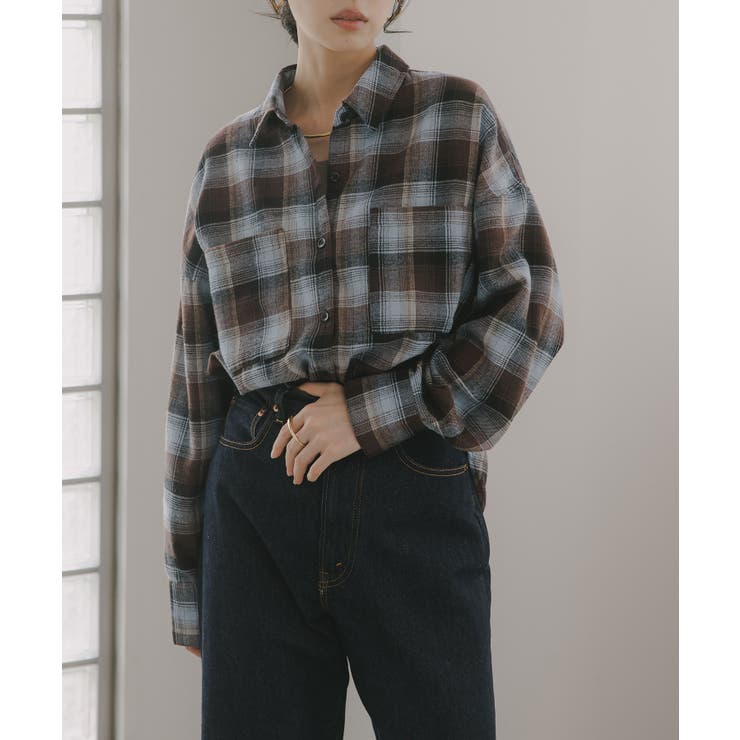 オンブレチェック オーバーサイズ シャツ ジャケット | 210nouve | 詳細画像16