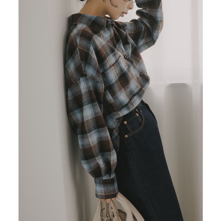 オンブレチェック オーバーサイズ シャツ ジャケット | 210nouve | 詳細画像18