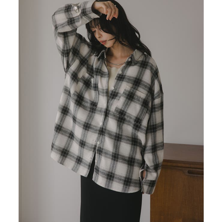 オンブレチェック オーバーサイズ シャツ ジャケット | 210nouve | 詳細画像2