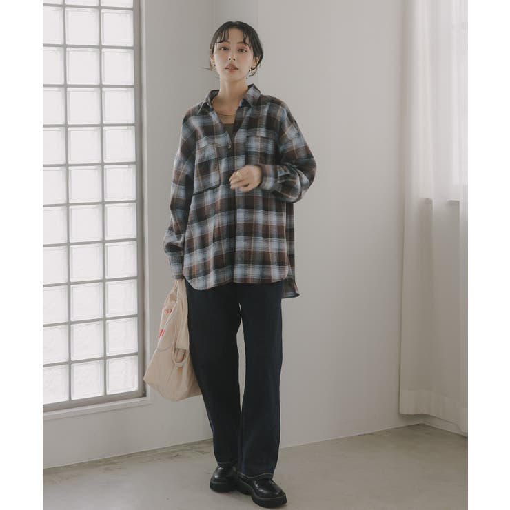 オンブレチェック オーバーサイズ シャツ ジャケット | 210nouve | 詳細画像20