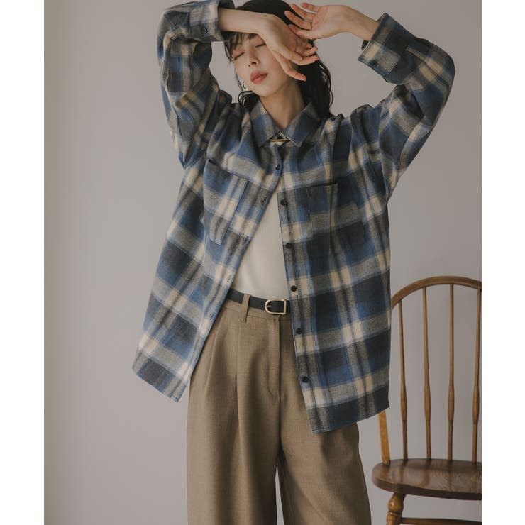 オンブレチェック オーバーサイズ シャツ ジャケット | 210nouve | 詳細画像23