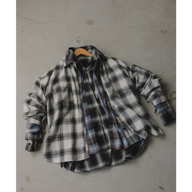 オンブレチェック オーバーサイズ シャツ ジャケット | 210nouve | 詳細画像31