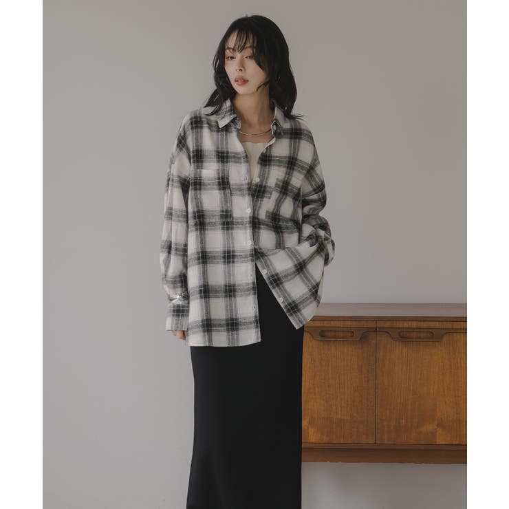 オンブレチェック オーバーサイズ シャツ ジャケット | 210nouve | 詳細画像4