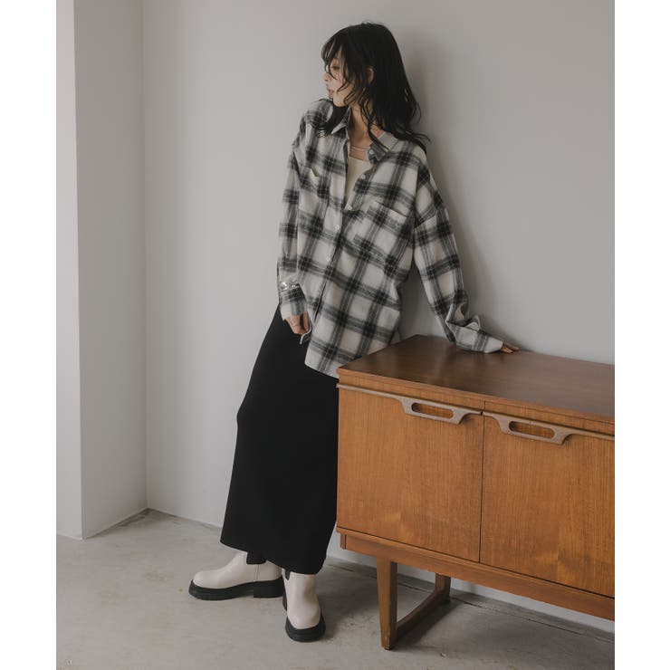 オンブレチェック オーバーサイズ シャツ ジャケット | 210nouve | 詳細画像5
