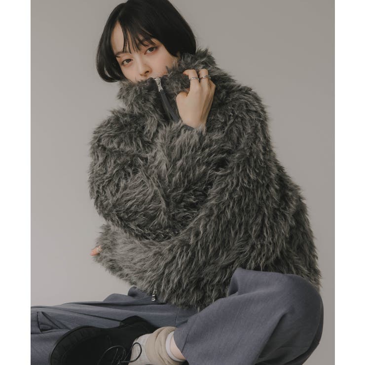 シープファー スタンドカラー ブルゾン[品番：KTKW0010567]｜210nouve