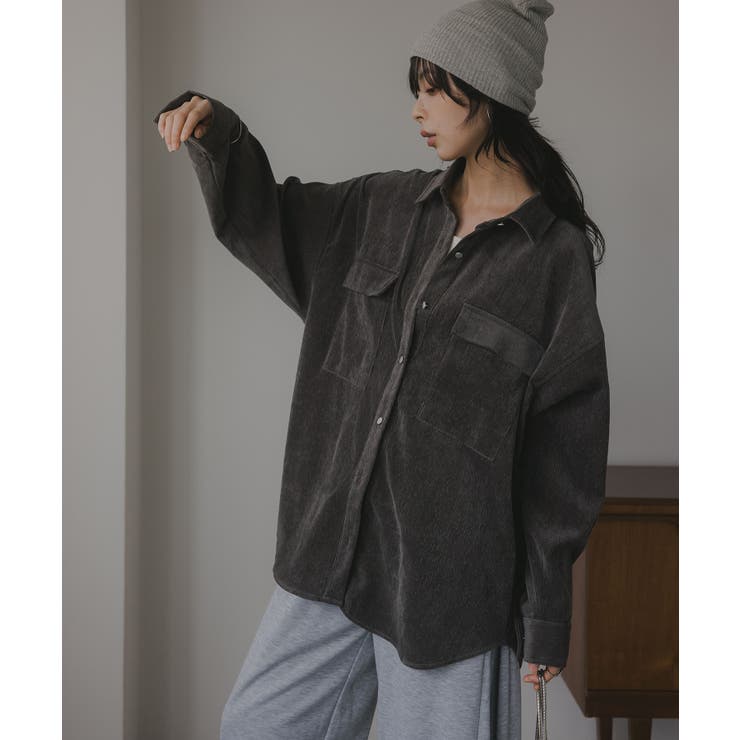 コーデュロイ オーバーサイズ シャツ ジャケット | 210nouve | 詳細画像4