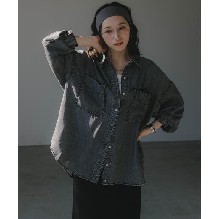 ブラック | テンセルデニムシャツ | 210nouve