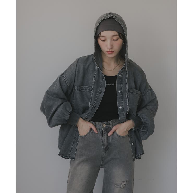 テンセルデニムパーカーシャツ | 210nouve | 詳細画像2 