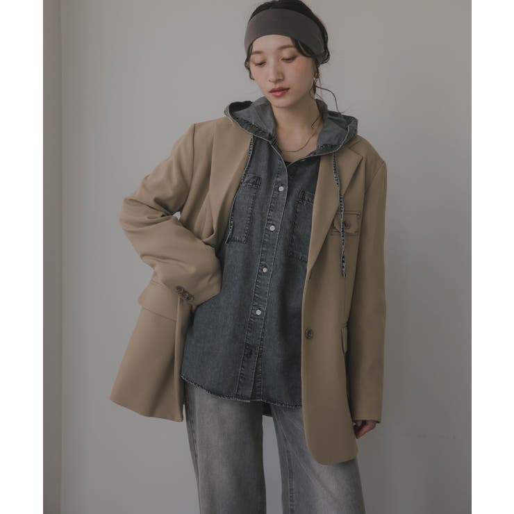 テンセルデニムパーカーシャツ | 210nouve | 詳細画像3 