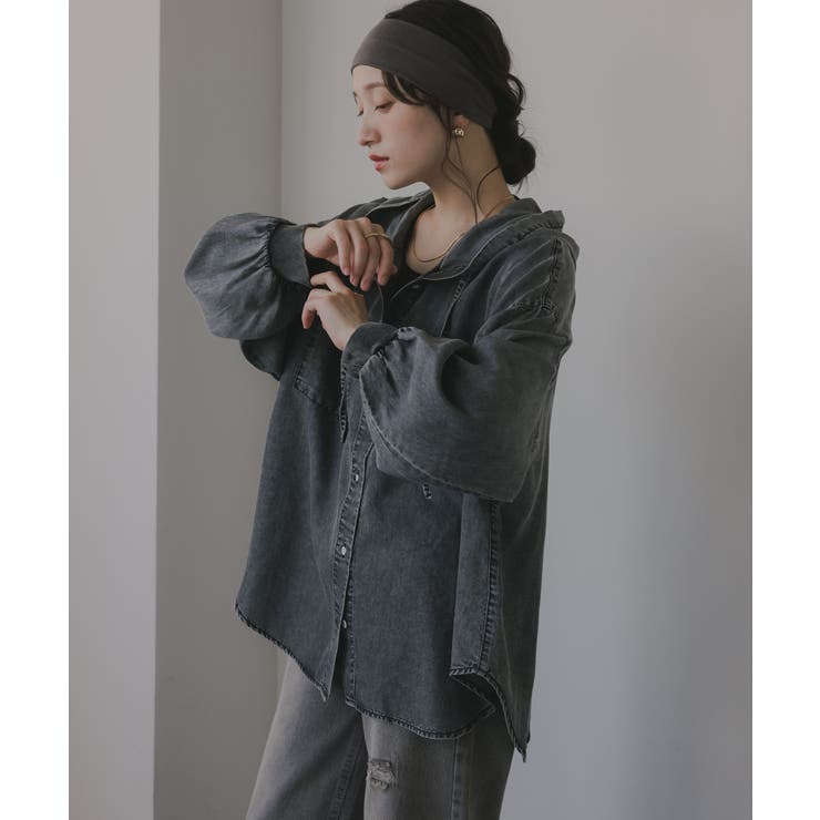 テンセルデニムパーカーシャツ | 210nouve | 詳細画像4 