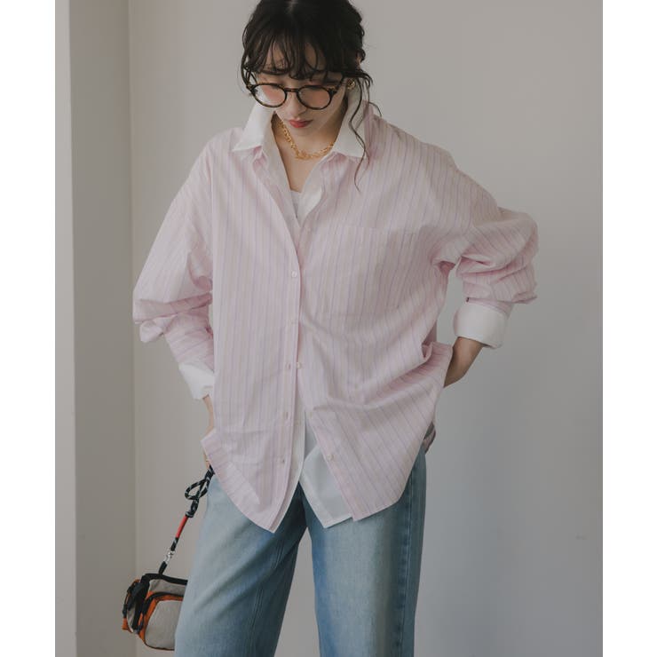 ピンク | ボリュームビッグシャツ | 210nouve
