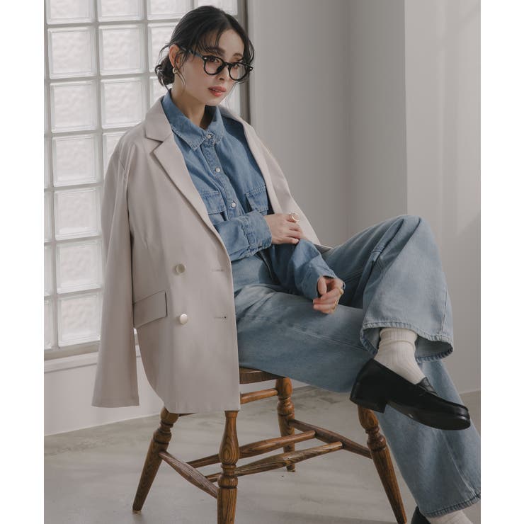 アイボリー | ダブルテーラードジャケット | 210nouve